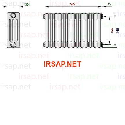 Радиатор IRSAP Tesi 40550/13 T30 CL 01